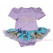 Lavender Baby Bodysuit Peacock Blue Butterfly Pettiskirt & Sparkle Rhinestone Angel Print JS4558